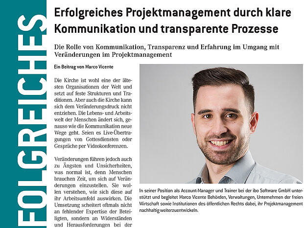 Erfolgreiches Projektmanagement durch klare Kommunikation und transparente Prozesse (KVI Beitrag von Marco Vicente)